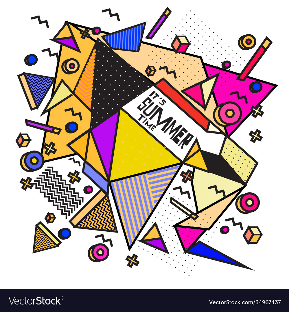 Triangle geometric forms for summer design event