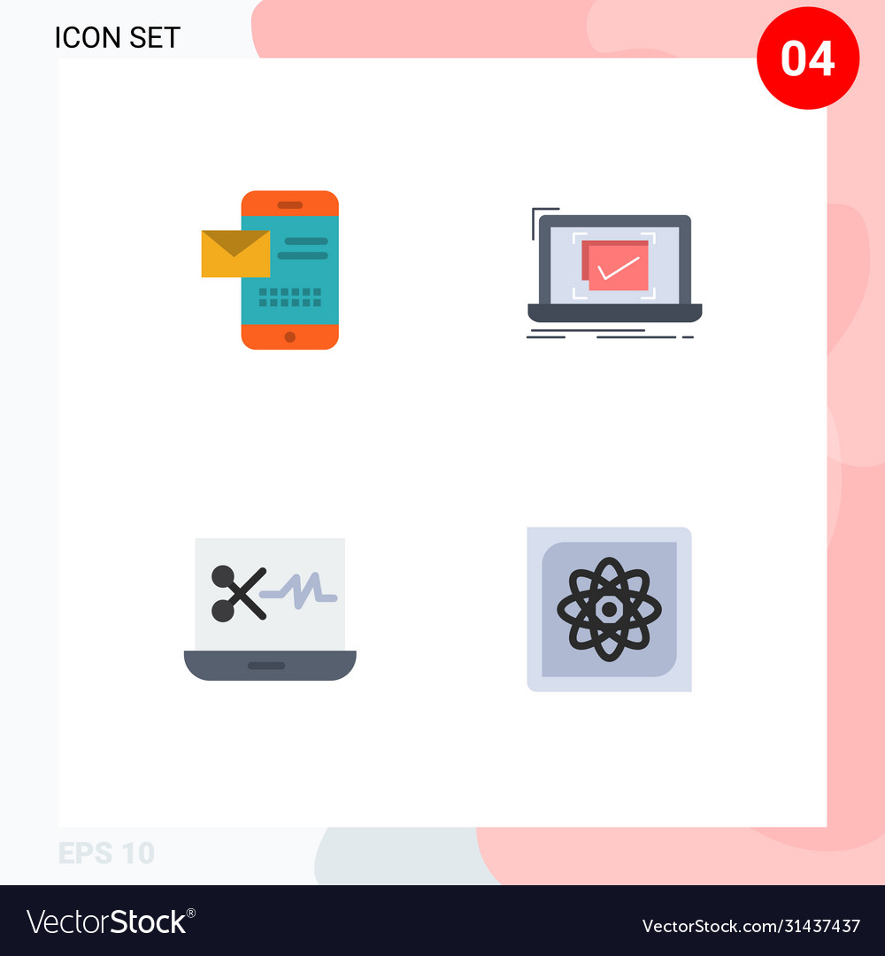User interface pack 4 basic flat icons