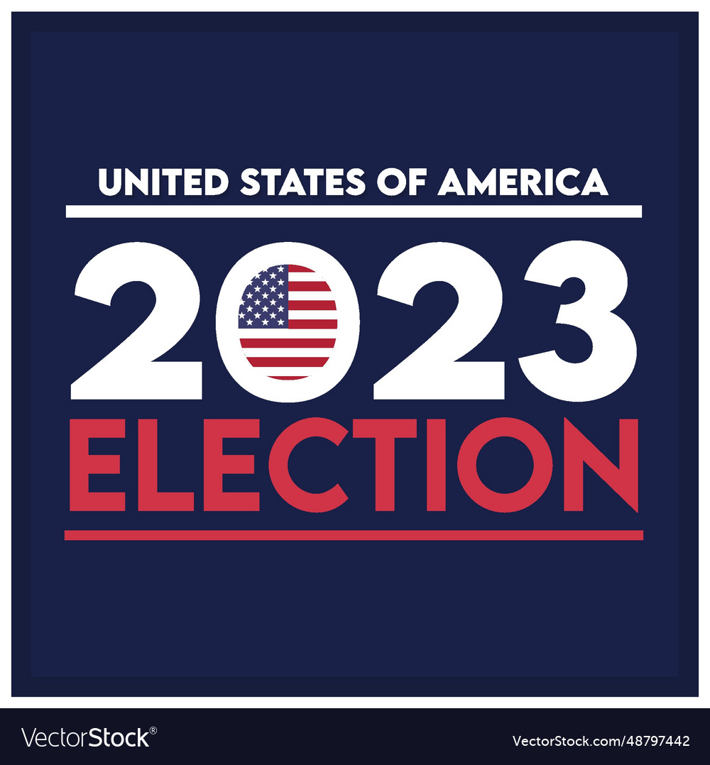 2023 vote for united states Royalty Free Vector Image