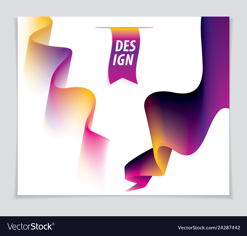 3d shape gradient color abstract art element vector image 3d shape gradient color abstract art element