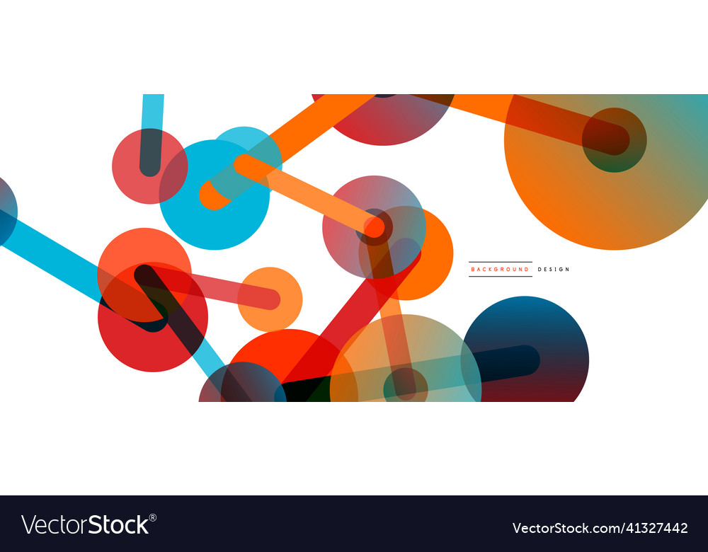 Abstract background round dots connected by lines vector image Abstract background round dots connected by lines