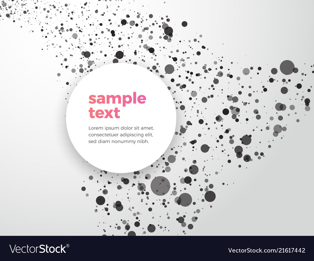 Abstract dotted background with sample text