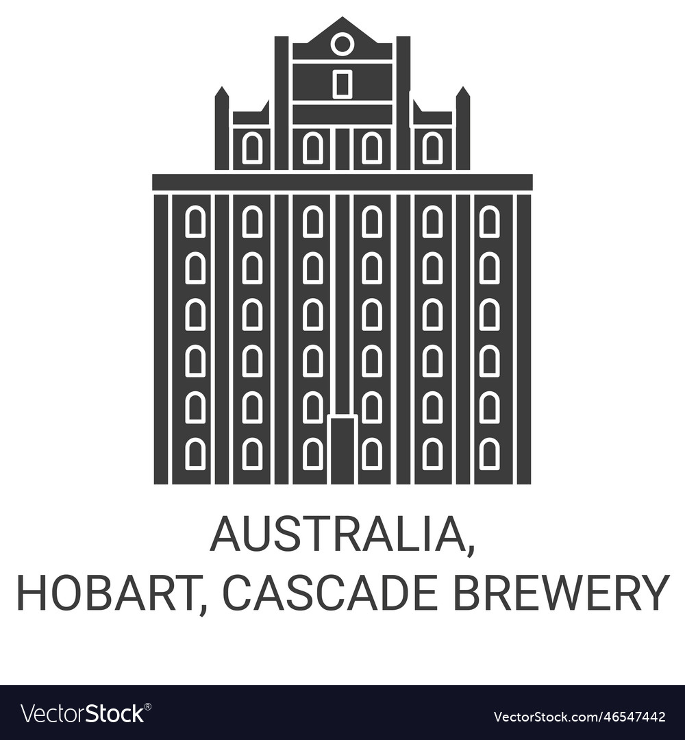 Australia hobart cascade brewery travel landmark Vector Image