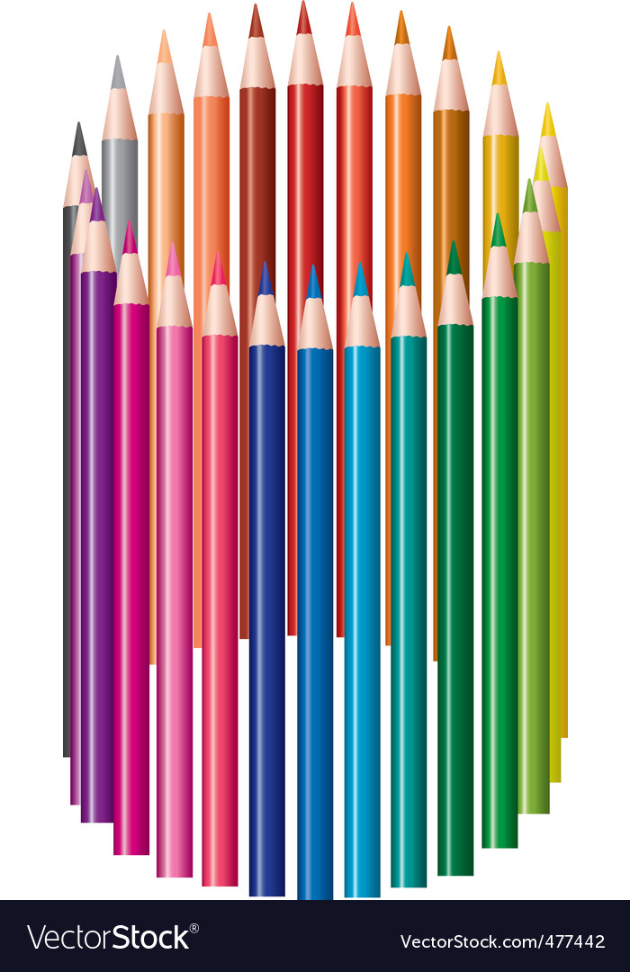 Colored pencils Royalty Free Vector Image - VectorStock