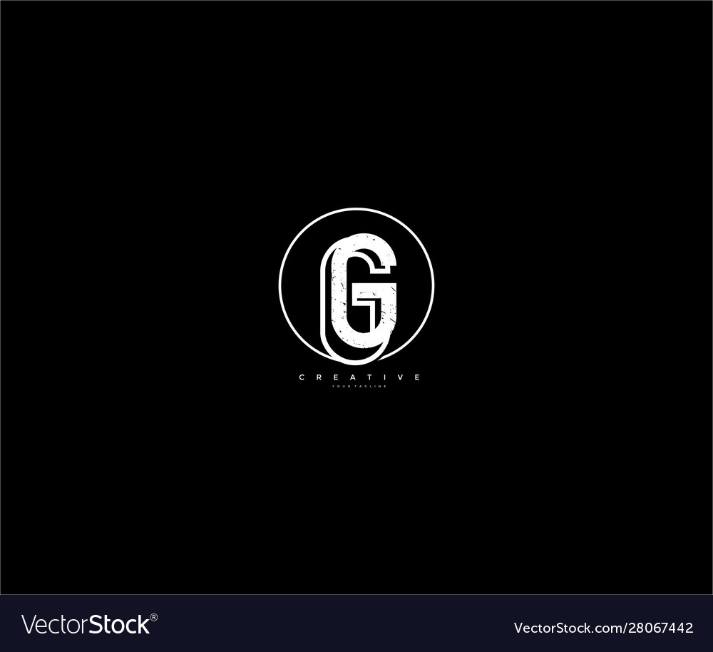 Creative initial g letter line modern minimalist