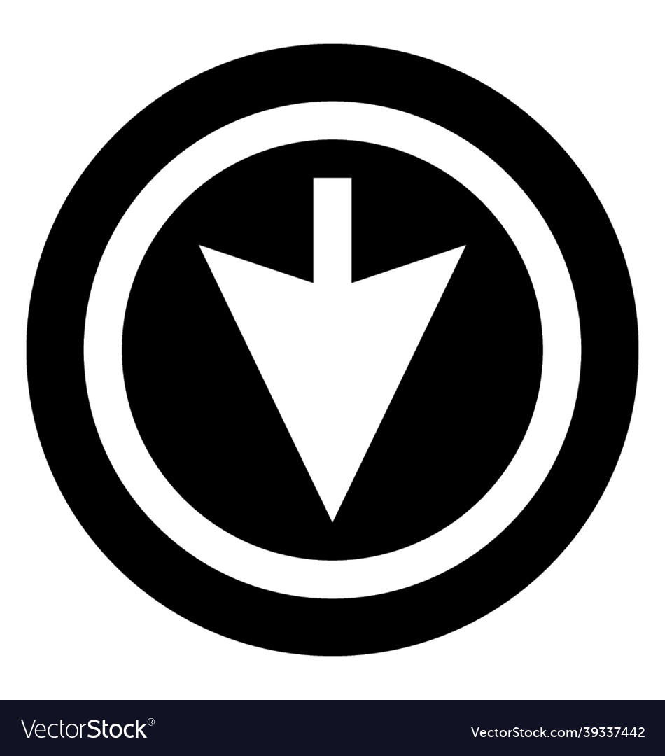 Down arrow Royalty Free Vector Image - VectorStock