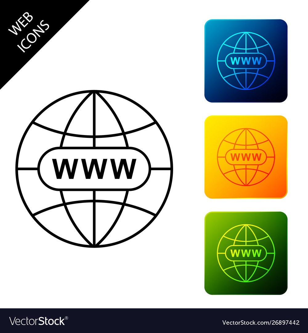 Go to web icon on white background www