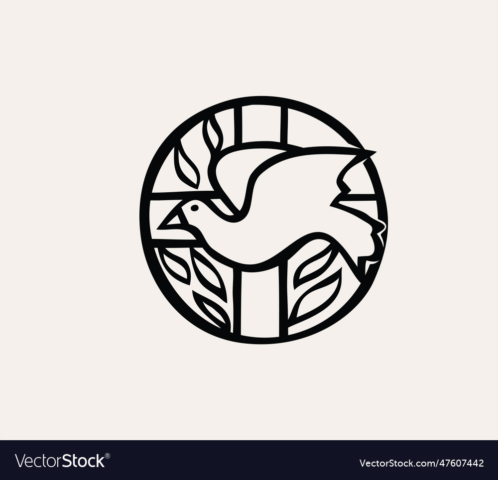 Holy spirit in art circle Royalty Free Vector Image