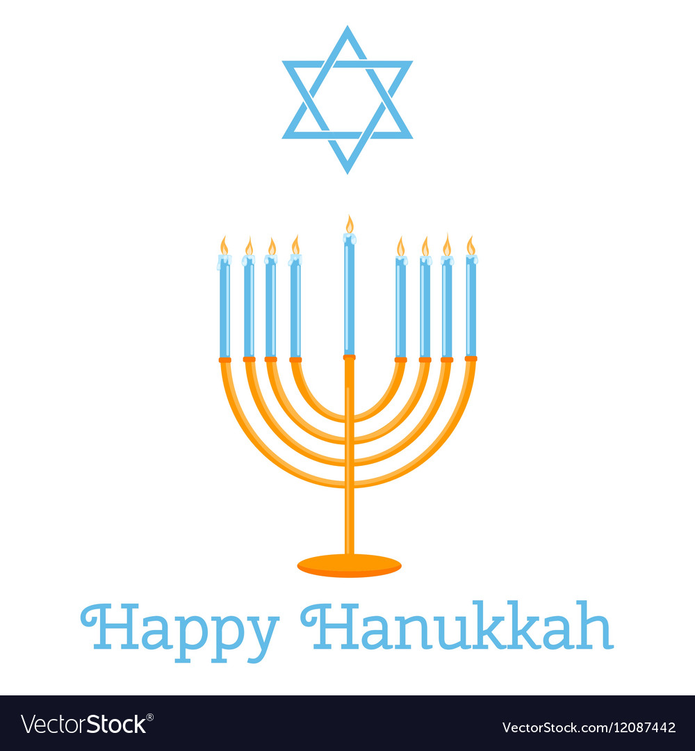 jewish holiday happy hanukkah card design vector image hannukah card