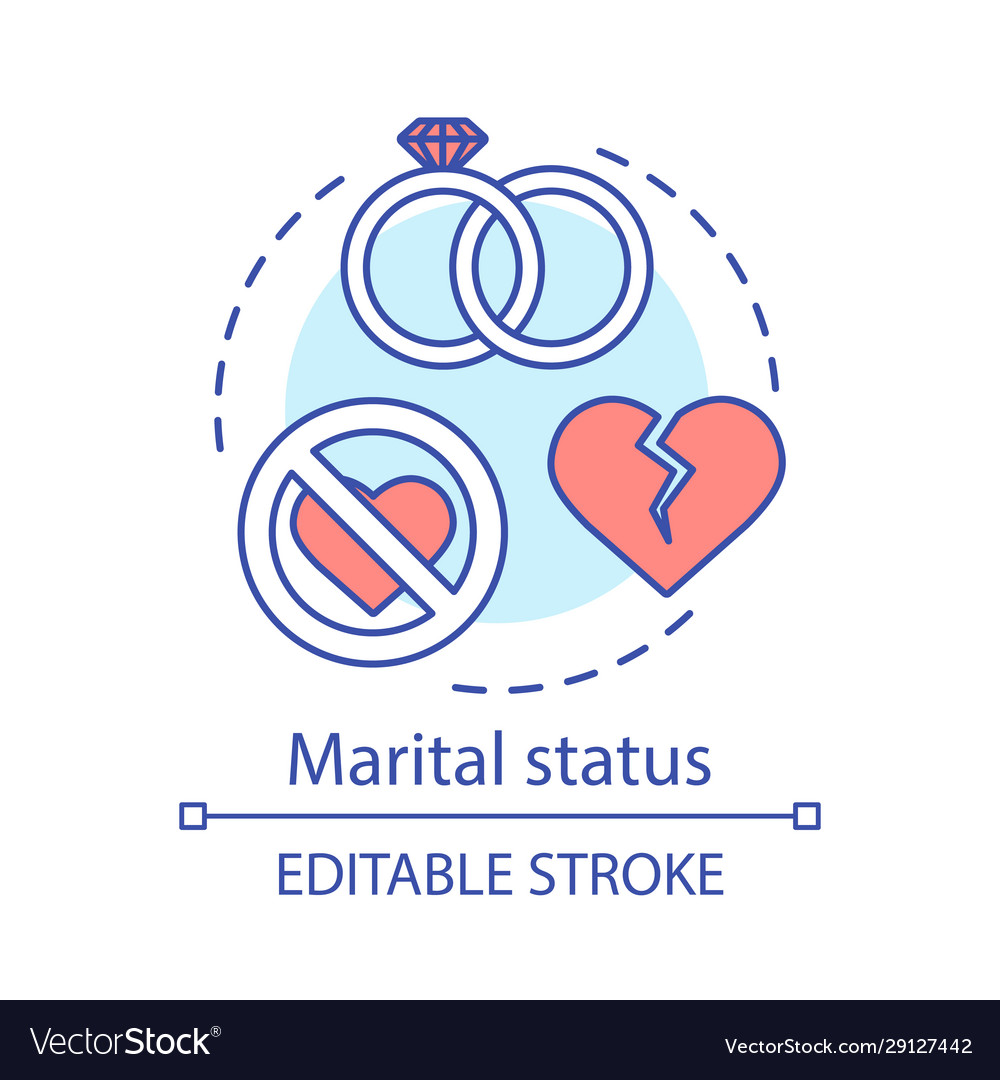 marital-status-concept-icon-wedding-rings-broken-vector-image