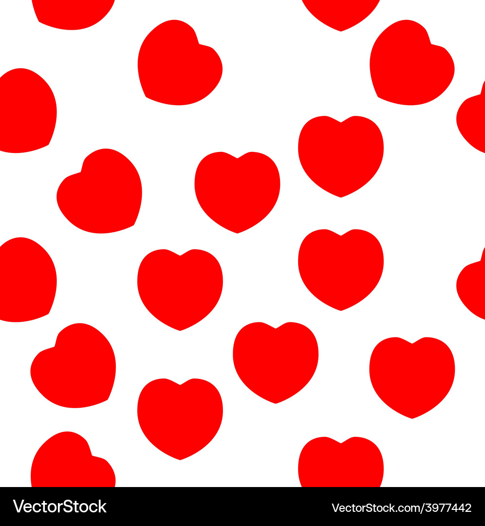 Red hearts repeat pattern - and white Royalty Free Vector