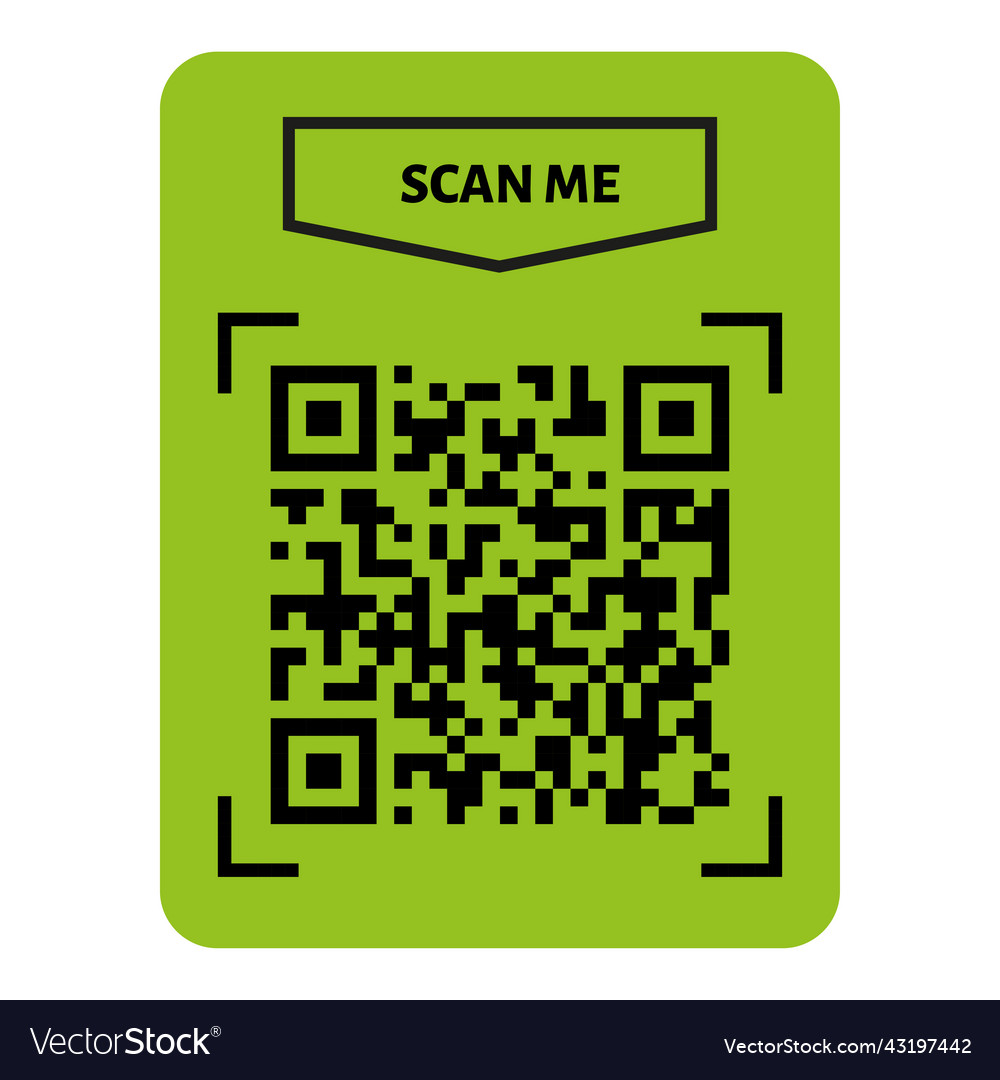 Scan me qr code design for payment text vector image Scan me qr code design for payment text