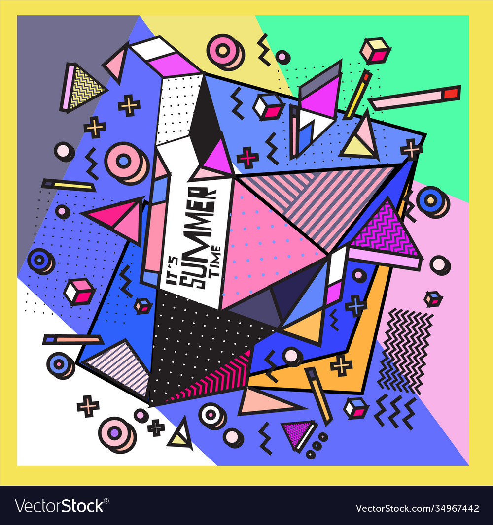 Triangle geometric forms for summer design event