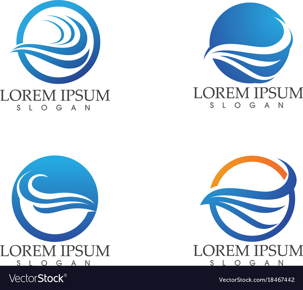Wellen Strand Logo und Symbole Vorlage Symbole App