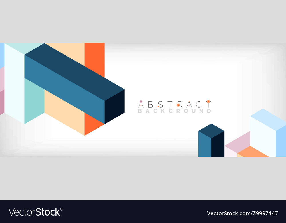 Abstract background 3d cubes cubic elements vector image Abstract background 3d cubes cubic elements