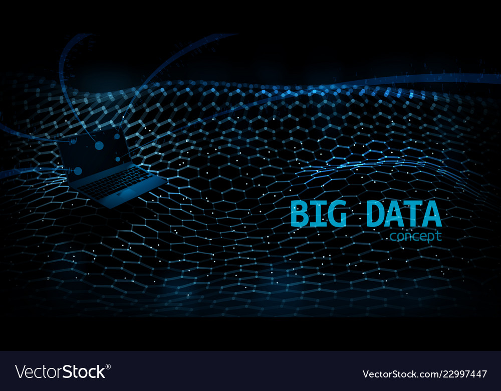 Big data or software programming for web concept Vector Image