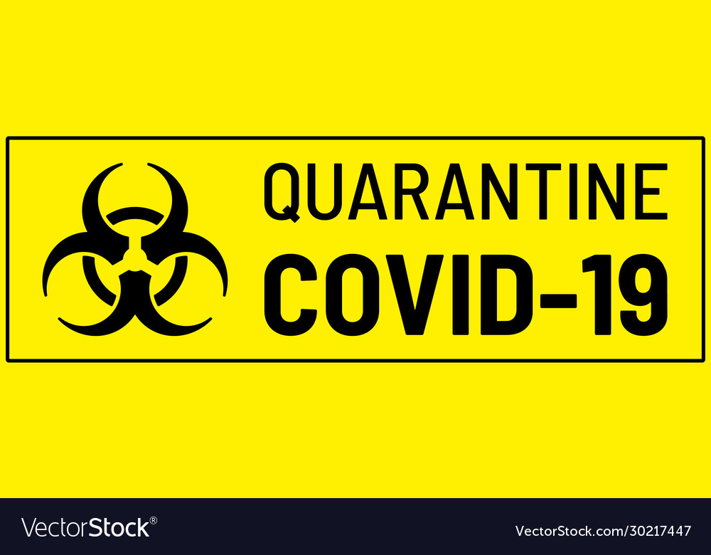 Biohazard sign on yellow background concept of Vector Image