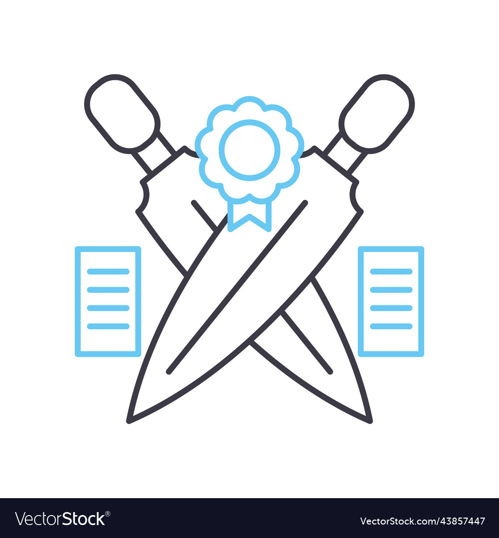 Commitment line icon outline symbol vector image Commitment line icon outline symbol