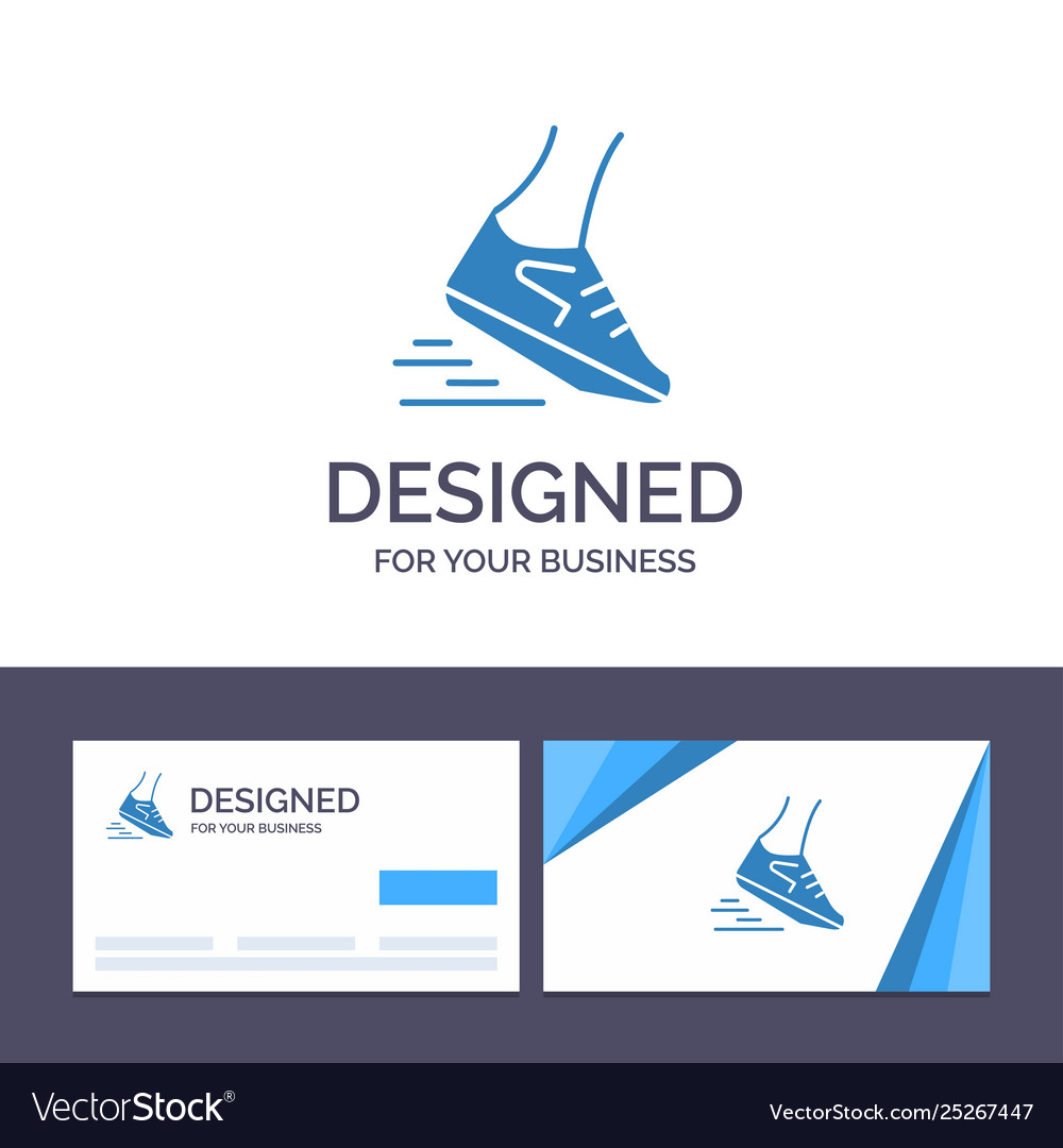 Creative business card and logo template fast leg