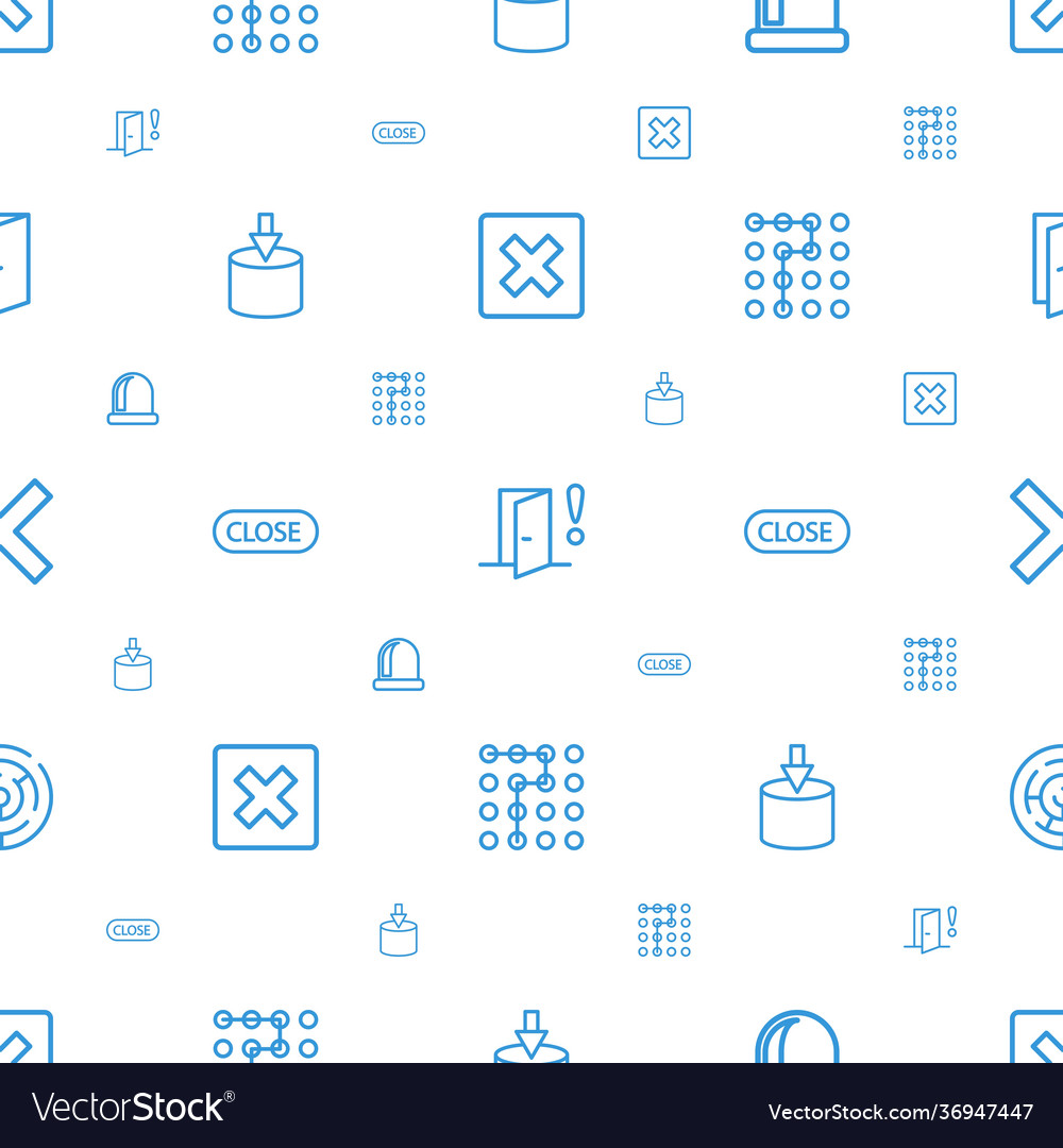 Exit icons pattern seamless white background