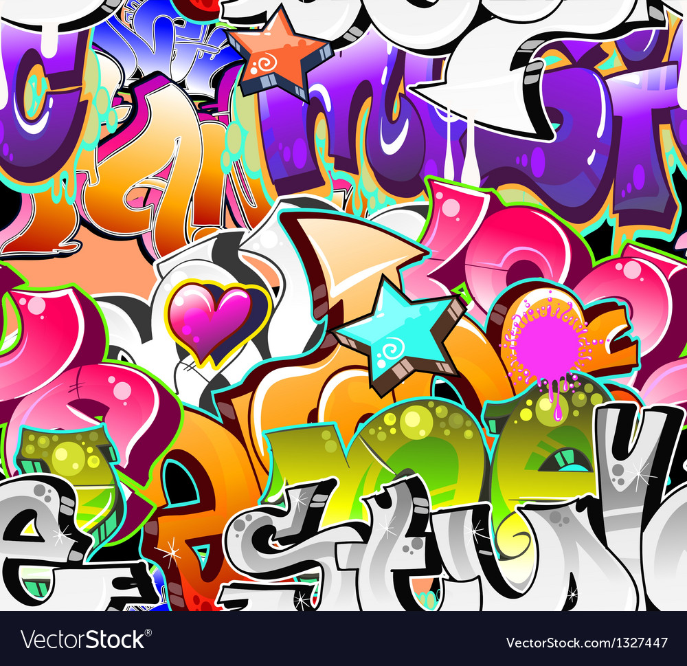 Graffiti urban art background Royalty Free Vector Image