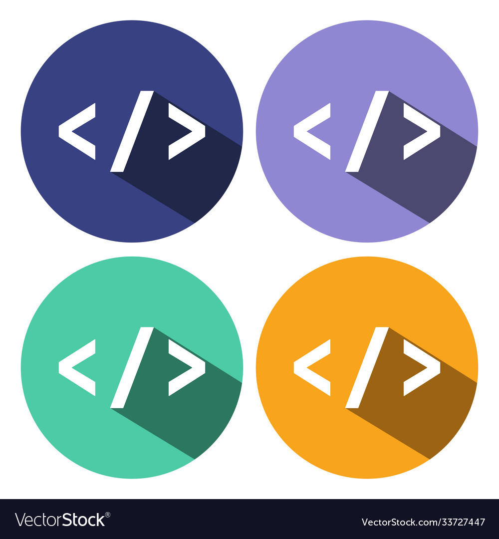 Icon programming web development concept flat Vector Image Icon programming web development concept flat