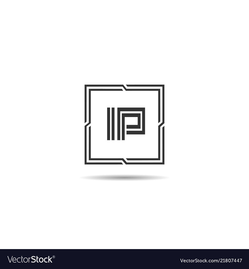 Initial letter ip logo template design