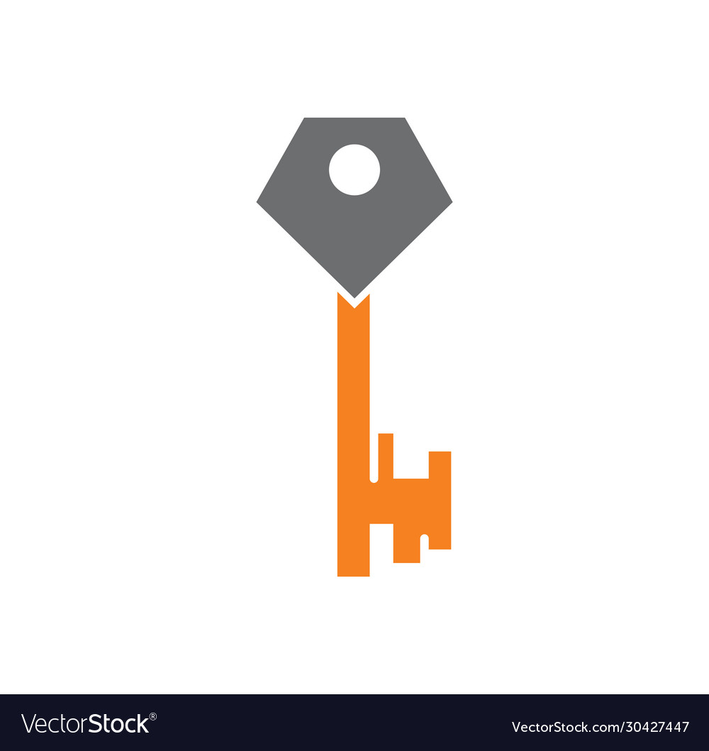 Key icon on background for graphic and web design vector image Key icon on background for graphic and web design