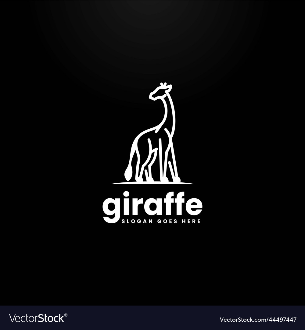 Logo Giraffe Linie Kunst Stil