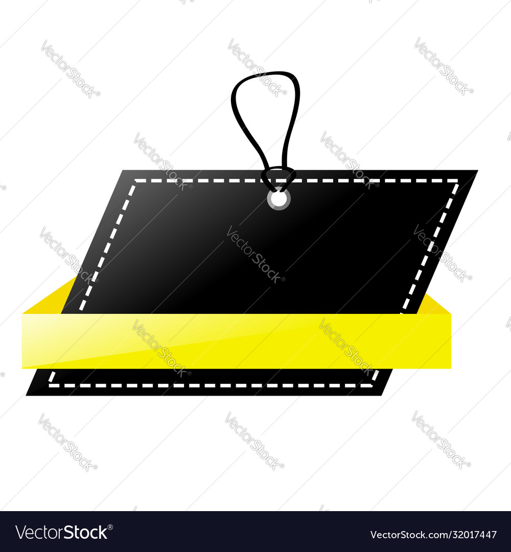 Simple shinning black and yellow blank tag