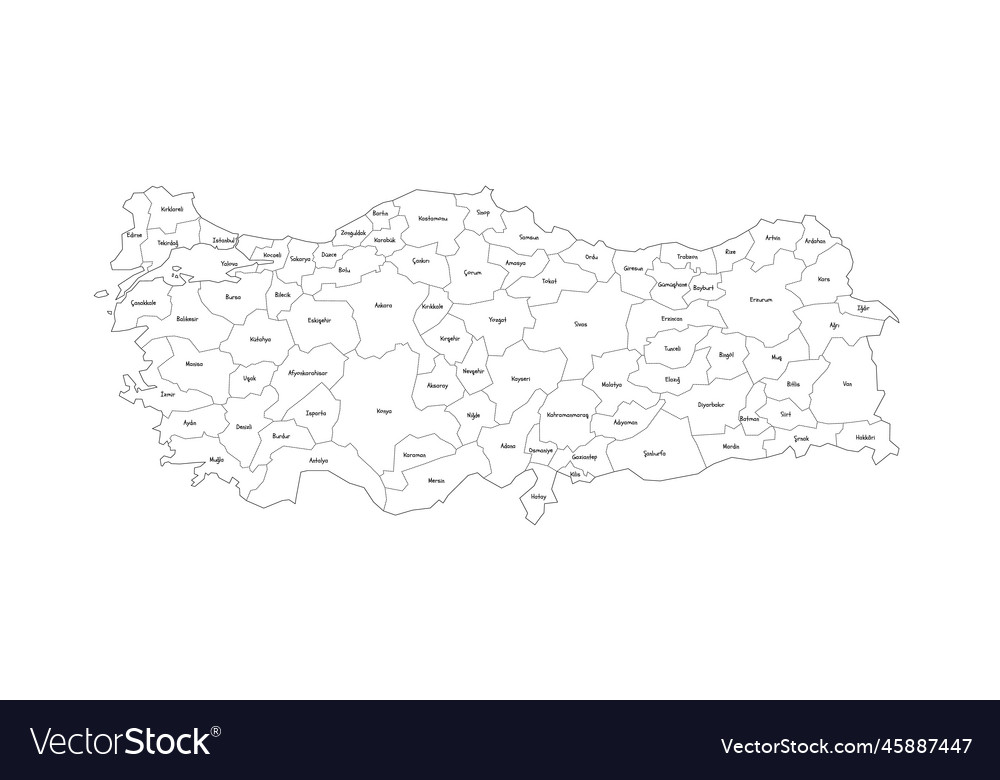 Türkei Provinzen Karte