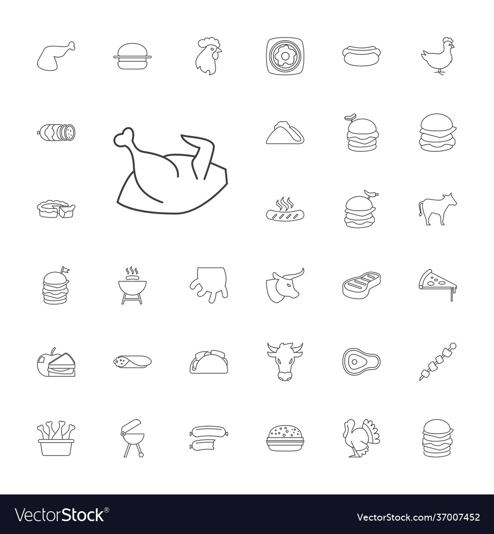 33 meat icons