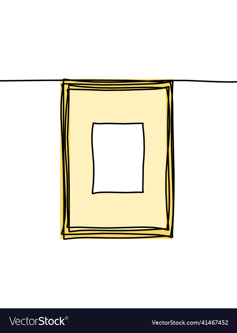 Abstract color frame for picture as line drawing Vector Image Abstract color frame for picture as line drawing