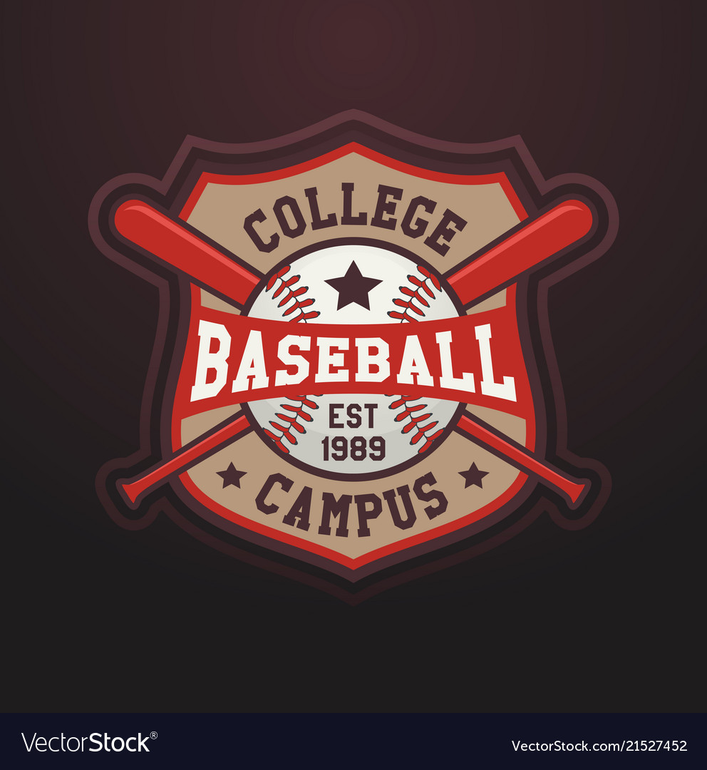 Baseball club badge sport logo template