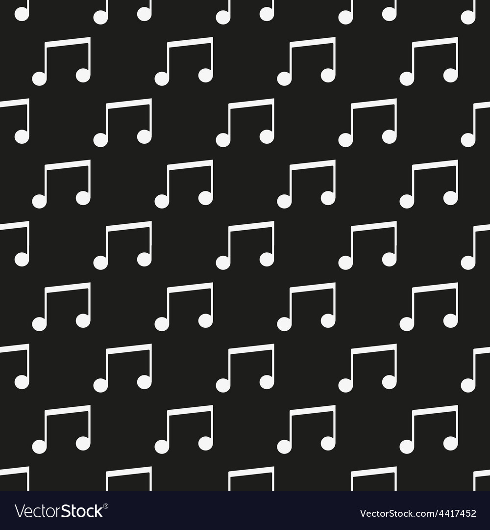 Black music seamless pattern Royalty Free Vector Image