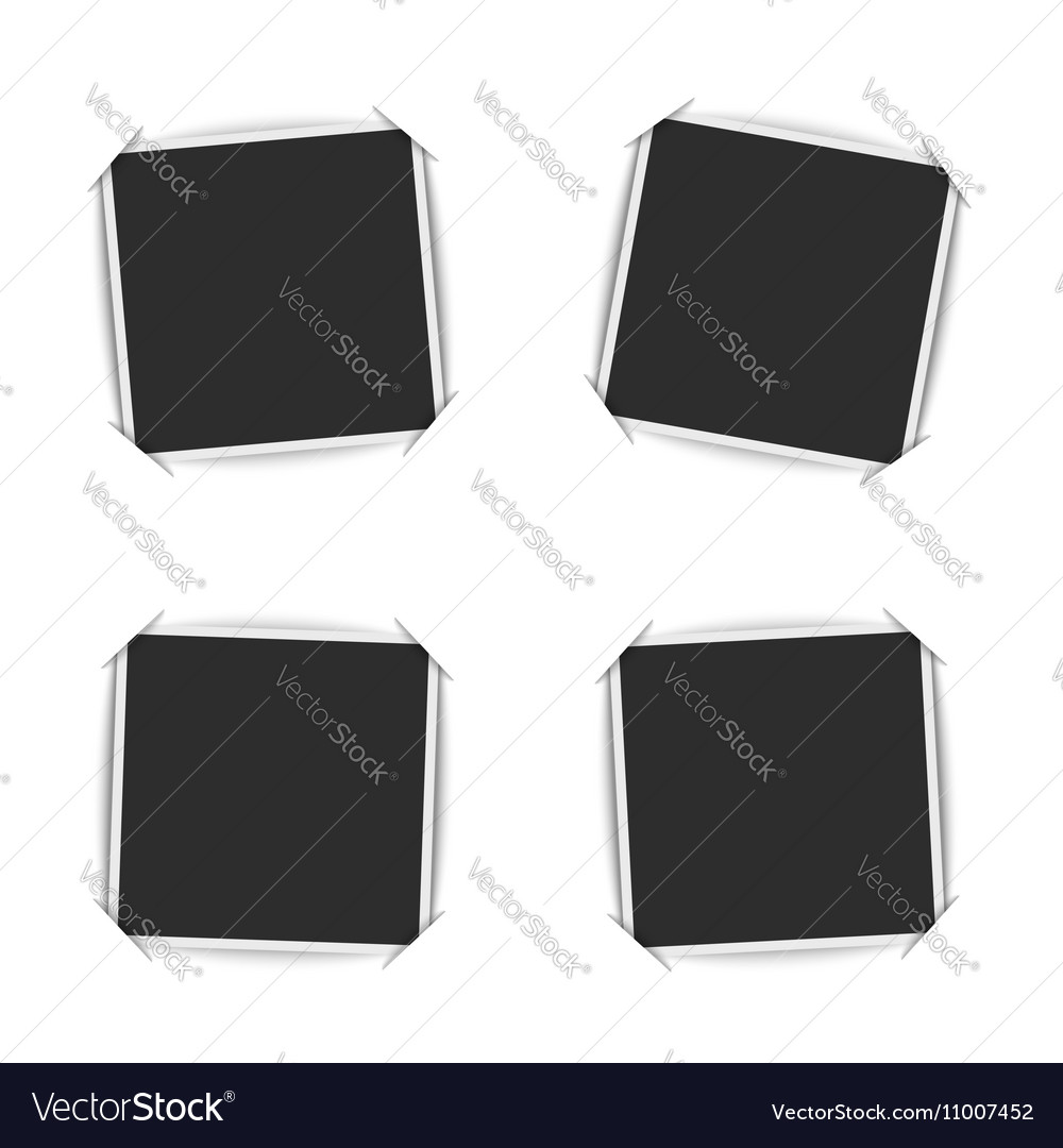 Blank photo frames set collection instant