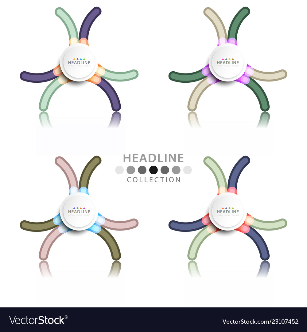 Brochure header layout template vector image Brochure header layout template