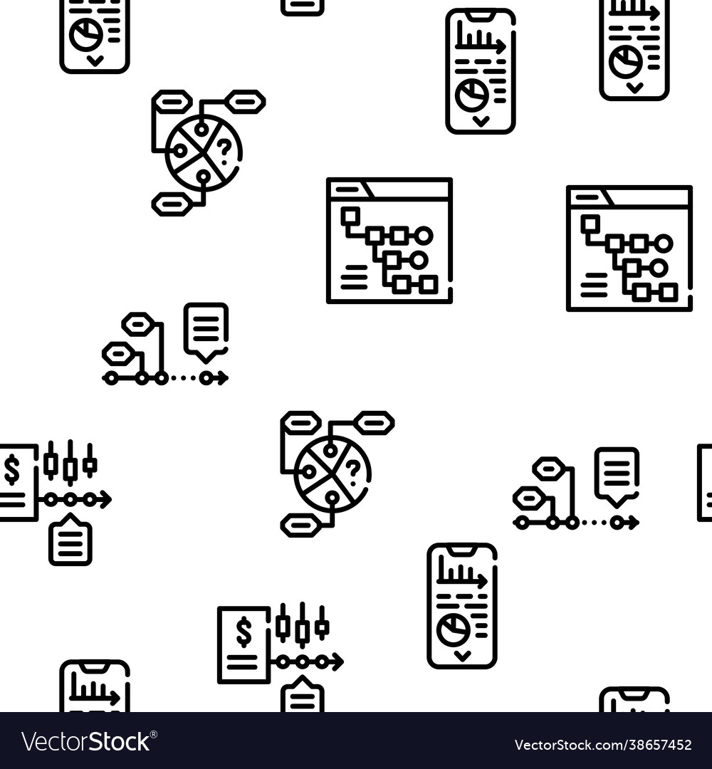 Data analysis diagram seamless pattern vector image Data analysis diagram seamless pattern