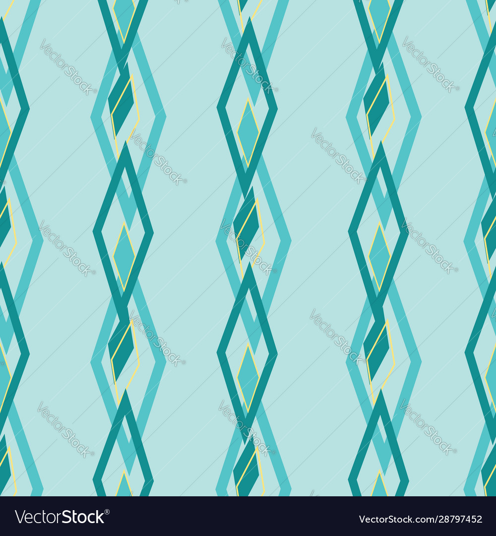 Diamonds in rough chain creating vector image Diamonds in rough chain creating
