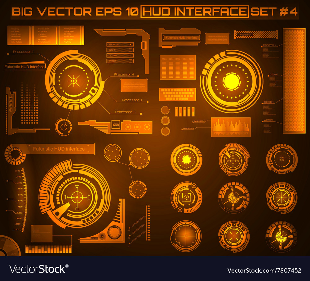 Graphic touch user interface hud