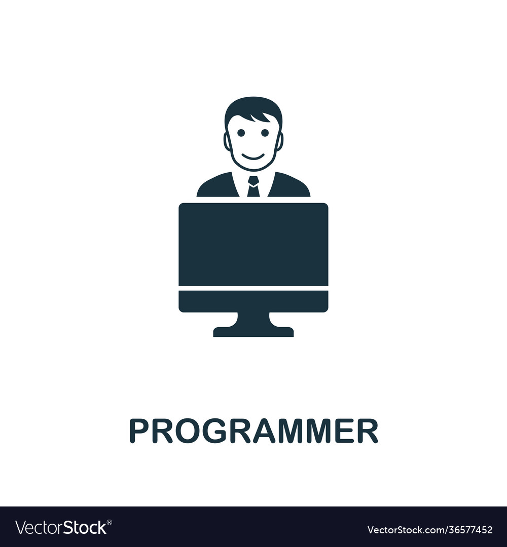 Programmer icon creative element design from vector image Programmer icon creative element design from