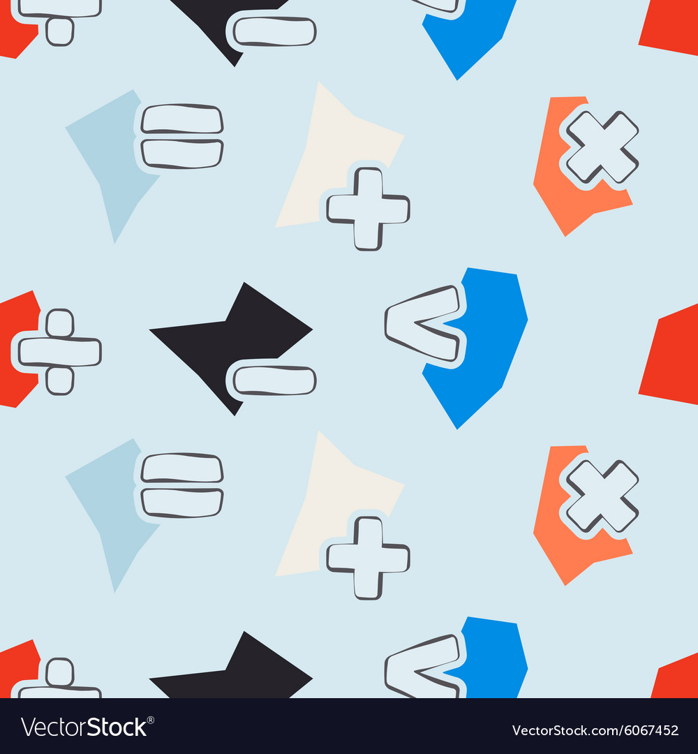 Seamless background with arithmetic symbols