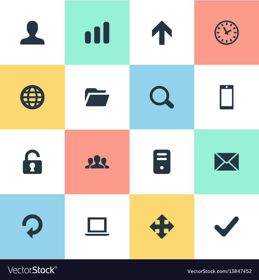 Set of simple apps icons