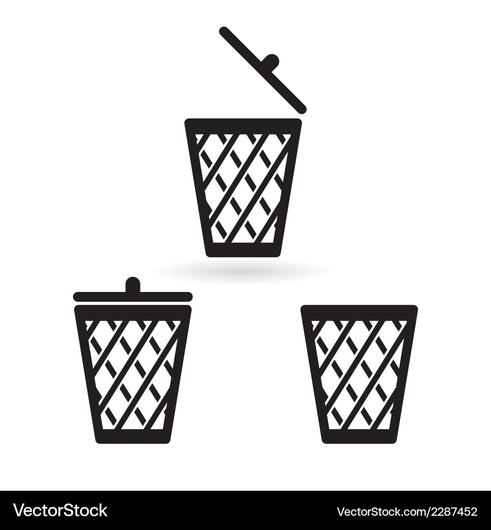 Trash bin Royalty Free Vector Image - VectorStock