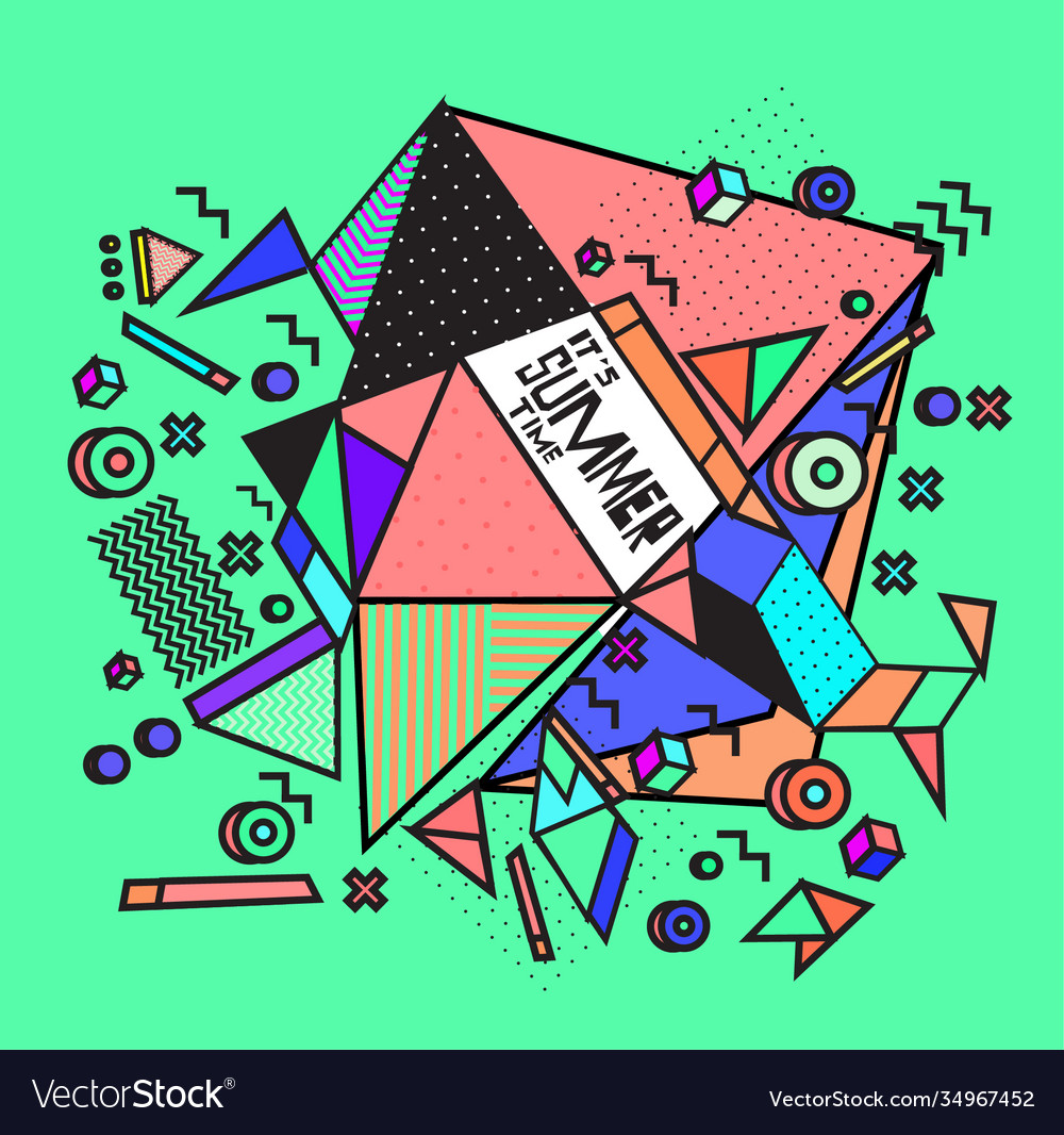 Triangle geometric forms for summer design event