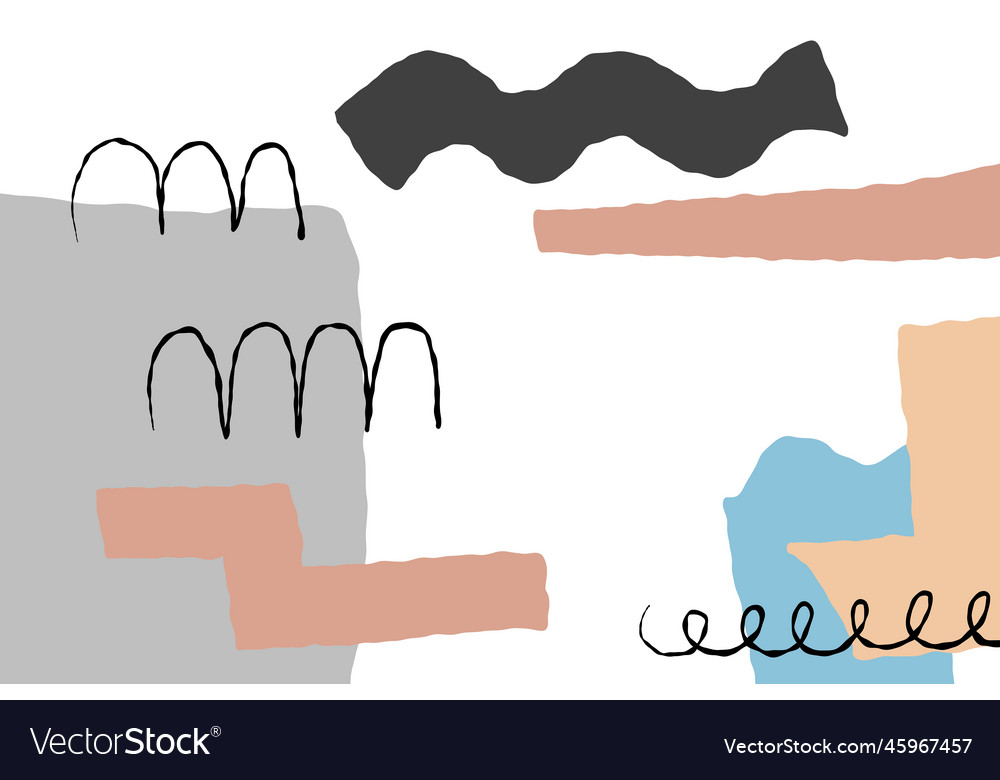 A modern style abstraction with composition made