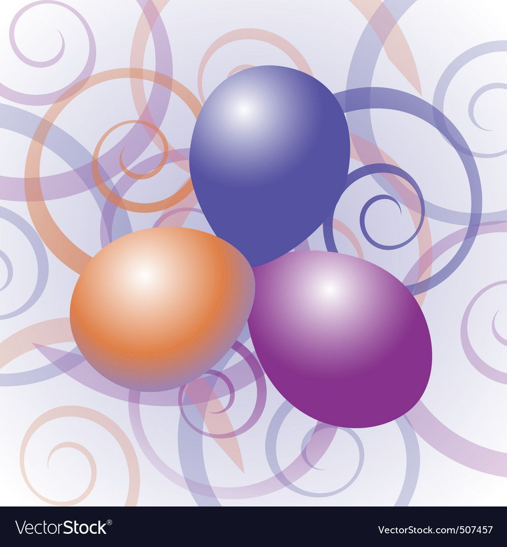 Balloons with swirl background