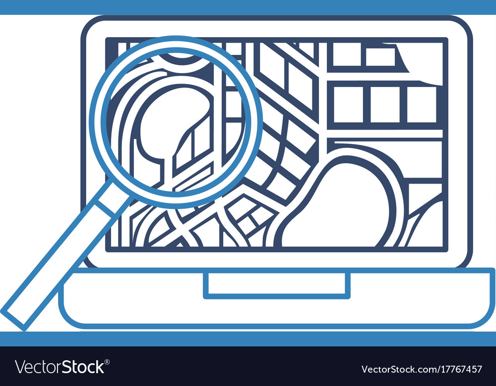 Computernnnavigation und Reisekartenpointer