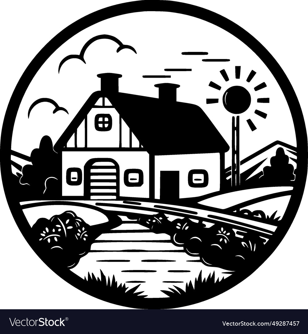 Farm - minimalist and flat logo