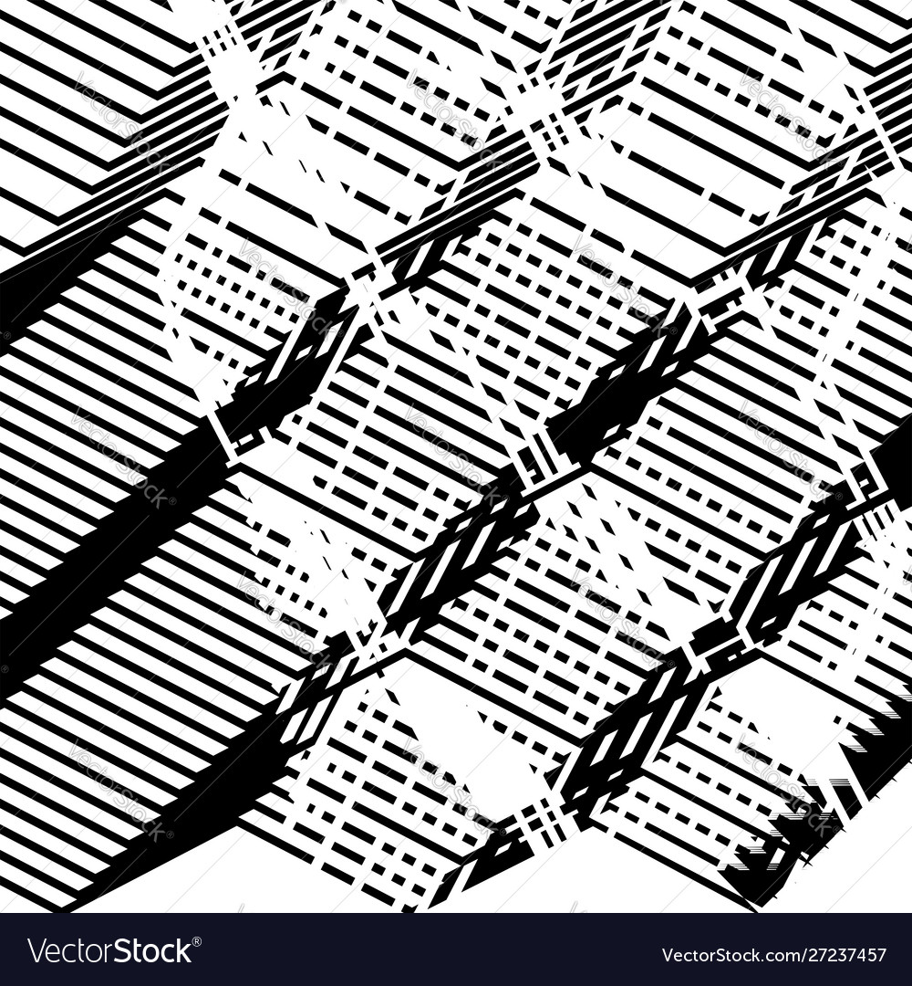 Glitch noise abstract art overlapping random vector image Glitch noise abstract art overlapping random